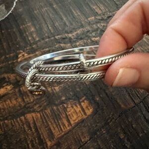 Cross and heart sterling silver bracelet